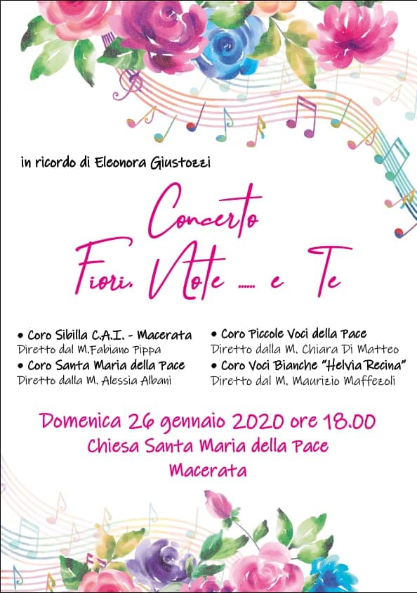 Concerto Fiori, Note... e te