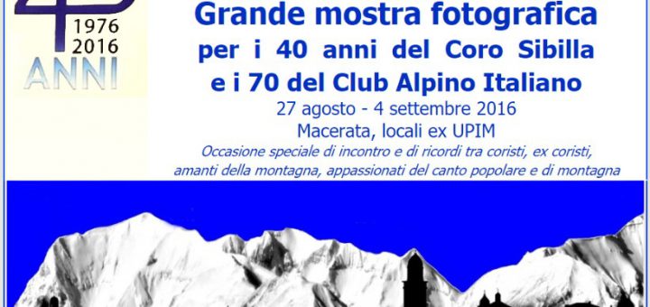 Grande mostra fotografica del 40º anniversario del Coro Sibilla