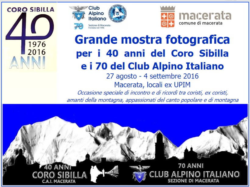 Grande mostra fotografica del 40º anniversario del Coro Sibilla