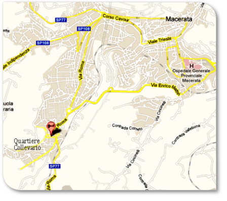Mappa della sede del Coro Sibilla